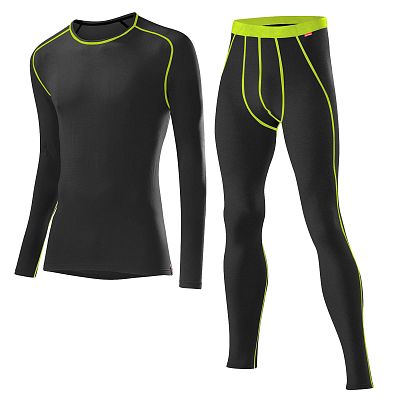 Превью  Комплект термобелья LOEFFLER Warm M Black/Lime